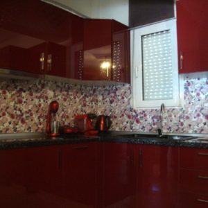 3D PVC panel κουζινας λουλουδια 4201