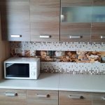 3D PVC panel κουζινας καφες 4508
