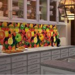 3D PVC panel κουζινας φρουτα 4607