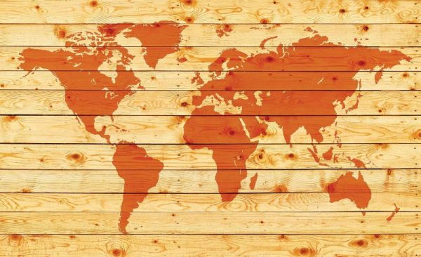 φωτοταπετσαρια παγκοσμιος χαρτης σε ξυλο 1971