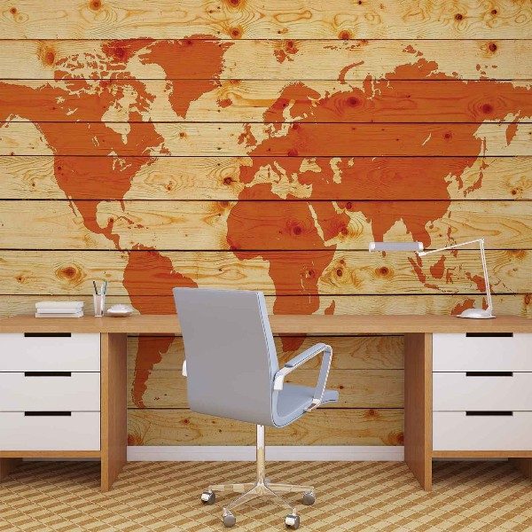 φωτοταπετσαρια παγκοσμιος χαρτης σε ξυλο 1971d
