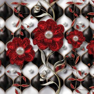 12051 φωτοταπετσαρια τοιχου 3D λουλουδια